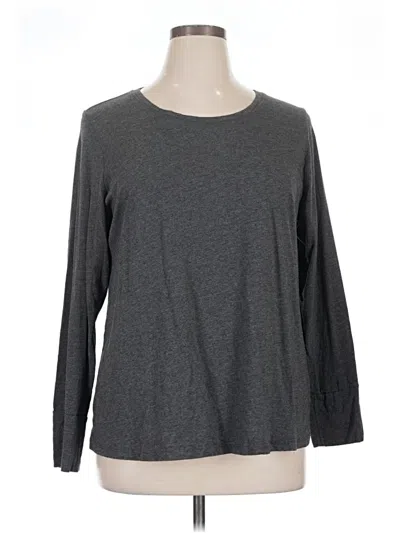 Pre-owned A.n.a. A New Approach 3/4 Sleeve T-shirt In Gray