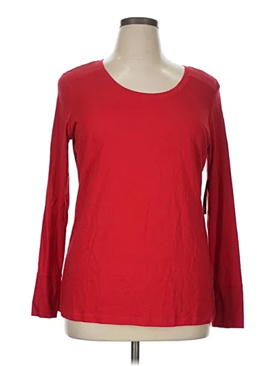 Pre-owned A.n.a. A New Approach 3/4 Sleeve T-shirt In Red
