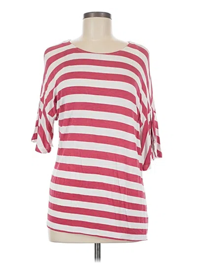 Pre-owned A.n.a. A New Approach 3/4 Sleeve T-shirt In Red