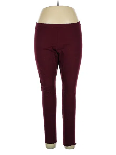 Pre-owned A.n.a. A New Approach Active Pants In Burgundy