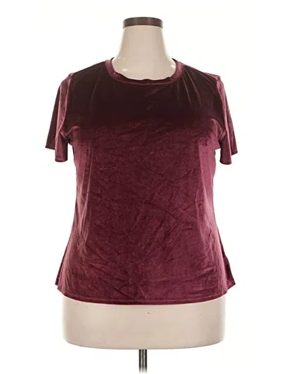 Pre-owned A.n.a. A New Approach Active T-shirt In Burgundy