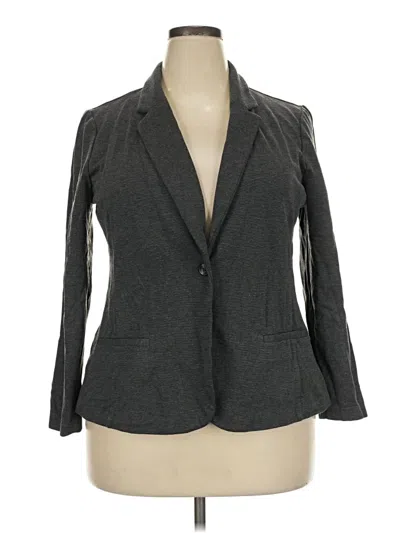 Pre-owned A.n.a. A New Approach Blazer Jacket In Gray