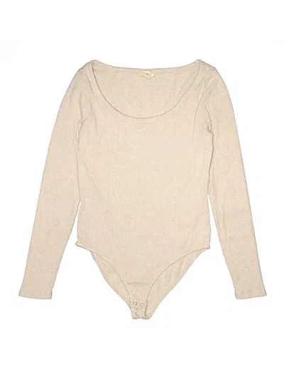 Pre-owned A.n.a. A New Approach Bodysuit In Tan