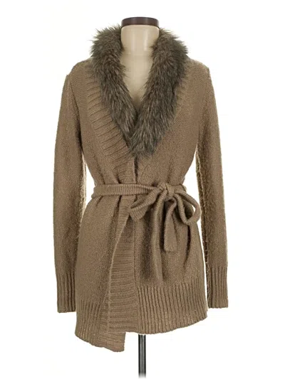 Pre-owned A.n.a. A New Approach Cardigan Sweater In Brown