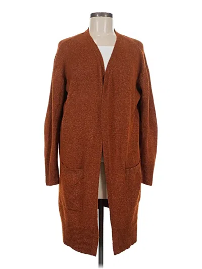 Pre-owned A.n.a. A New Approach Cardigan Sweater In Brown