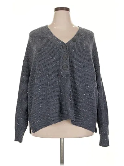 Pre-owned A.n.a. A New Approach Cardigan Sweater In Gray