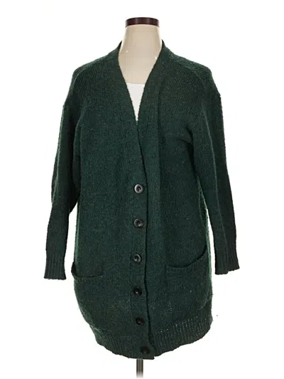 Pre-owned A.n.a. A New Approach Cardigan Sweater In Green