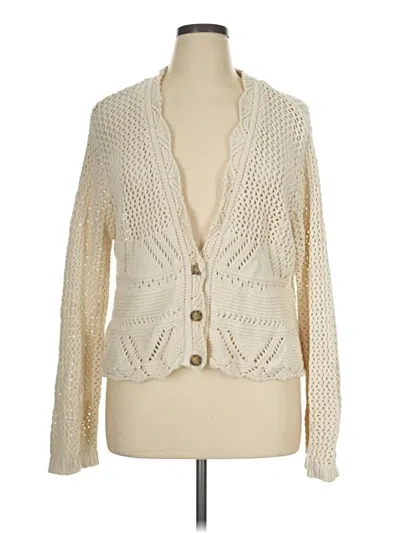 Pre-owned A.n.a. A New Approach Cardigan Sweater In Ivory