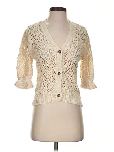 Pre-owned A.n.a. A New Approach Cardigan Sweater In Ivory