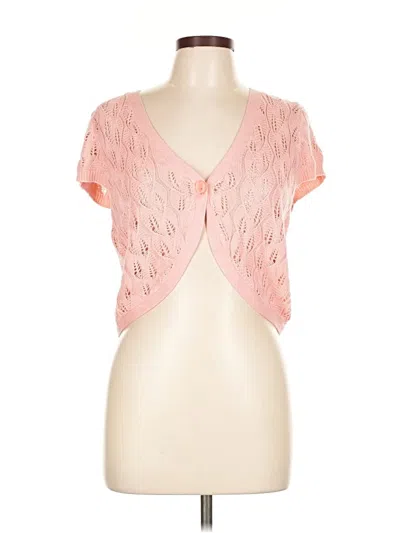 Pre-owned A.n.a. A New Approach Cardigan Sweater In Pink