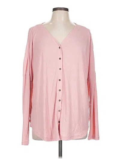 Pre-owned A.n.a. A New Approach Cardigan Sweater In Pink