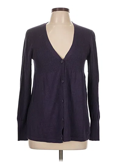 Pre-owned A.n.a. A New Approach Cardigan Sweater In Purple