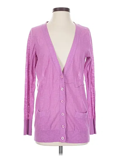 Pre-owned A.n.a. A New Approach Cardigan Sweater In Purple