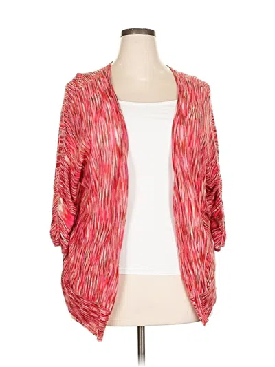 Pre-owned A.n.a. A New Approach Cardigan Sweater In Red