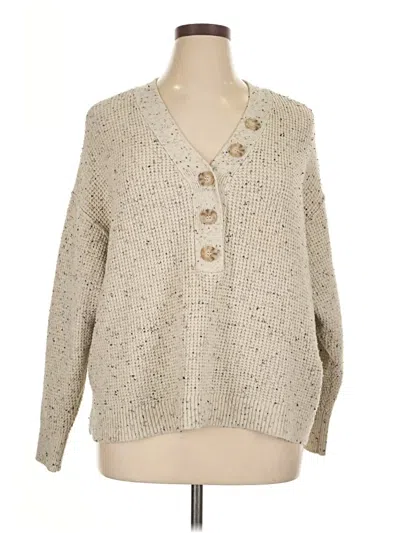 Pre-owned A.n.a. A New Approach Cardigan Sweater In Tan