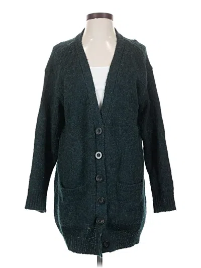 Pre-owned A.n.a. A New Approach Cardigan Sweater In Teal