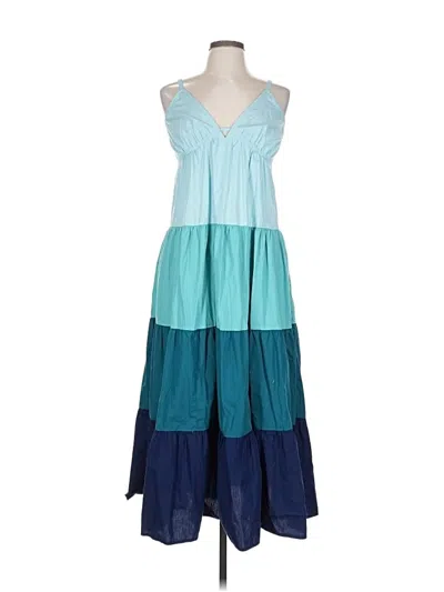 Pre-owned A.n.a. A New Approach Casual Dress In Blue