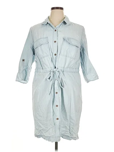 Pre-owned A.n.a. A New Approach Casual Dress In Blue