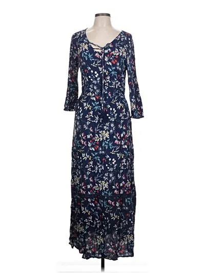 Pre-owned A.n.a. A New Approach Casual Dress In Blue