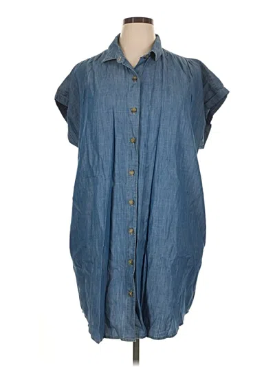 Pre-owned A.n.a. A New Approach Casual Dress In Blue