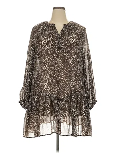 Pre-owned A.n.a. A New Approach Casual Dress In Brown