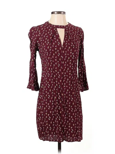 Pre-owned A.n.a. A New Approach Casual Dress In Burgundy