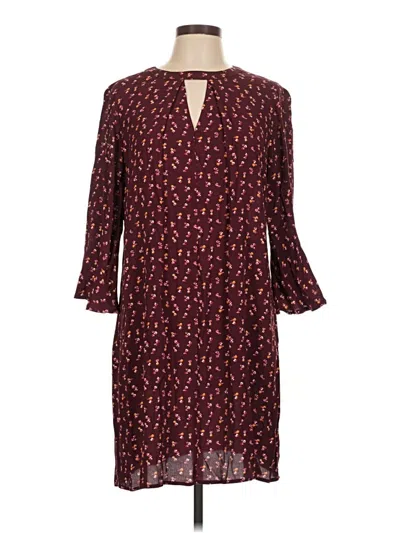 Pre-owned A.n.a. A New Approach Casual Dress In Burgundy