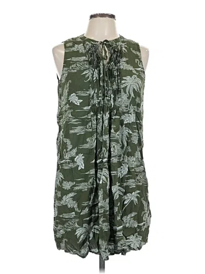Pre-owned A.n.a. A New Approach Casual Dress In Green
