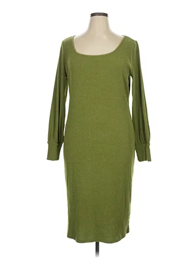 Pre-owned A.n.a. A New Approach Casual Dress In Green