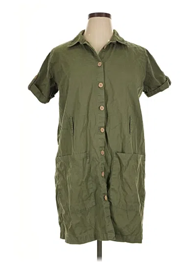Pre-owned A.n.a. A New Approach Casual Dress In Green