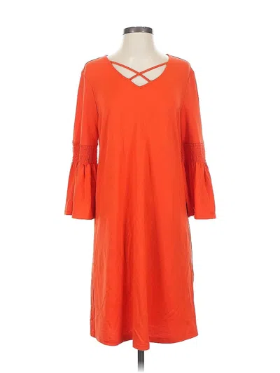 Pre-owned A.n.a. A New Approach Casual Dress In Orange