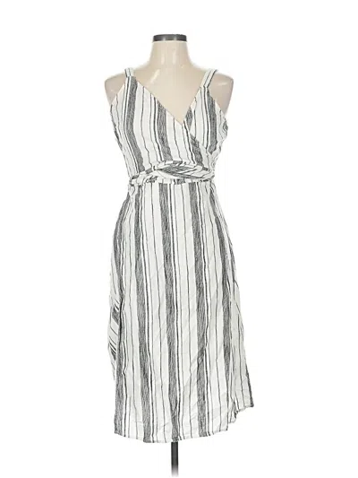 Pre-owned A.n.a. A New Approach Casual Dress In Silver