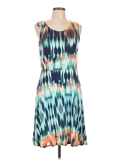 Pre-owned A.n.a. A New Approach Casual Dress In Teal