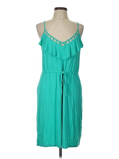 Pre-owned A.n.a. A New Approach Casual Dress In Teal