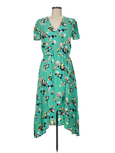 Pre-owned A.n.a. A New Approach Casual Dress In Teal
