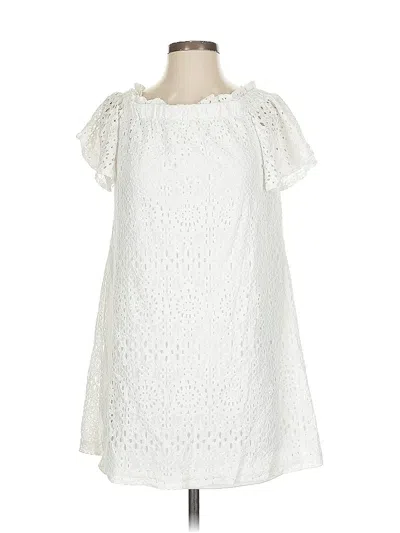 Pre-owned A.n.a. A New Approach Casual Dress In White