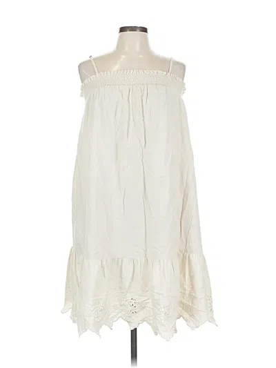 Pre-owned A.n.a. A New Approach Casual Dress In White