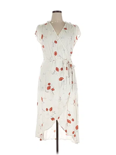 Pre-owned A.n.a. A New Approach Casual Dress In White