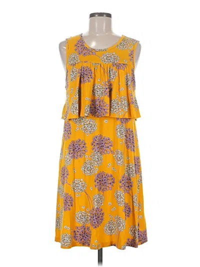 Pre-owned A.n.a. A New Approach Casual Dress In Yellow