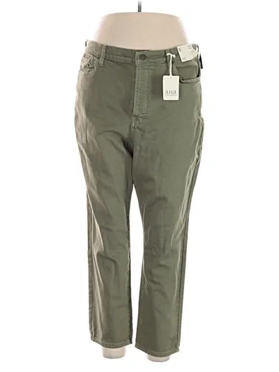 Pre-owned A.n.a. A New Approach Casual Pants In Green