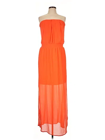 Pre-owned A.n.a. A New Approach Cocktail Dress In Orange