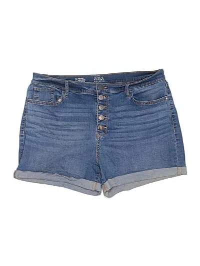 Pre-owned A.n.a. A New Approach Denim Shorts In Blue
