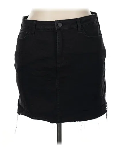 Pre-owned A.n.a. A New Approach Denim Skirt In Black