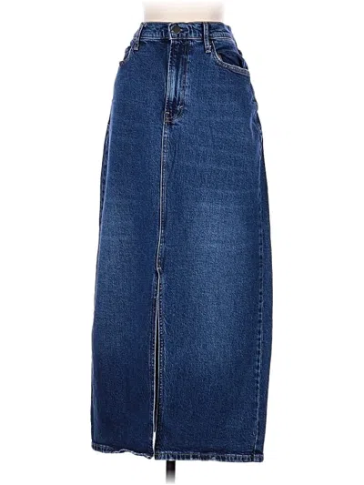 Pre-owned A.n.a. A New Approach Denim Skirt In Blue