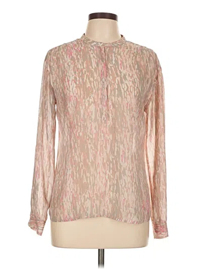 Pre-owned A.n.a. A New Approach Long Sleeve Blouse In Pink