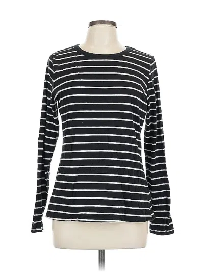 Pre-owned A.n.a. A New Approach Long Sleeve T-shirt In Black