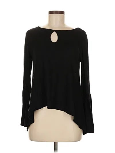 Pre-owned A.n.a. A New Approach Long Sleeve T-shirt In Black