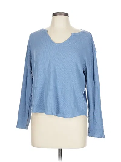 Pre-owned A.n.a. A New Approach Long Sleeve T-shirt In Blue