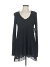 A.n.a. A New Approach Long Sleeve Top Black Plunge Neckline Tops In Black