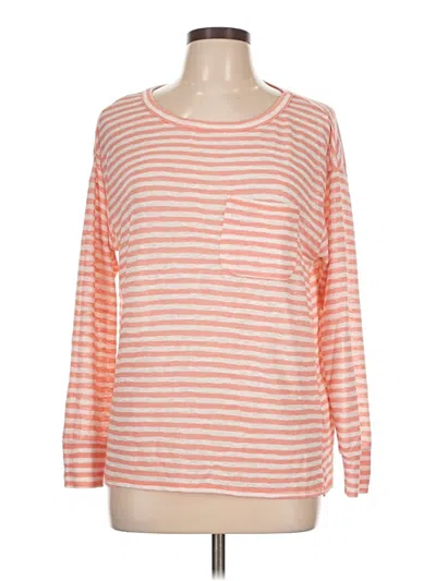 Pre-owned A.n.a. A New Approach Long Sleeve Top Orange Boatneck Tops